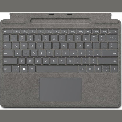 276076 - MICROSOFT SURFACE SIGNATURE Tastiera, Platinum, e pajtueshme me Surface Pro 8, Pro 9 dhe Pro X (tastiera AZERTY)