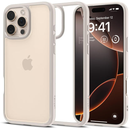 310299 - SPIGEN Mbështjellëse për iPhone 16 Pro, Ultra Hibride, 6.3 Inç - Titanium Natyral