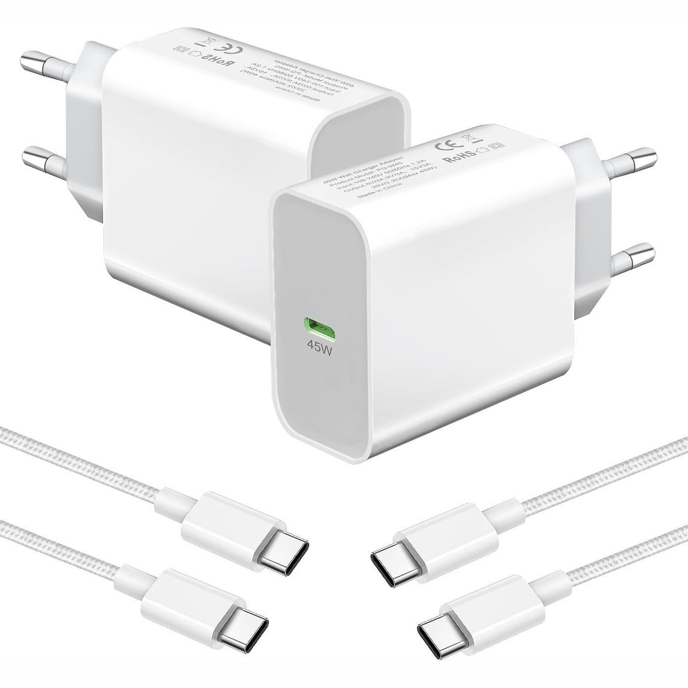 320331 - Karikues i shpejtë 45W, Pako me 2 adaptorë për Samsung Galaxy S24/S25/S26/S23/S22/S21/S20 FE