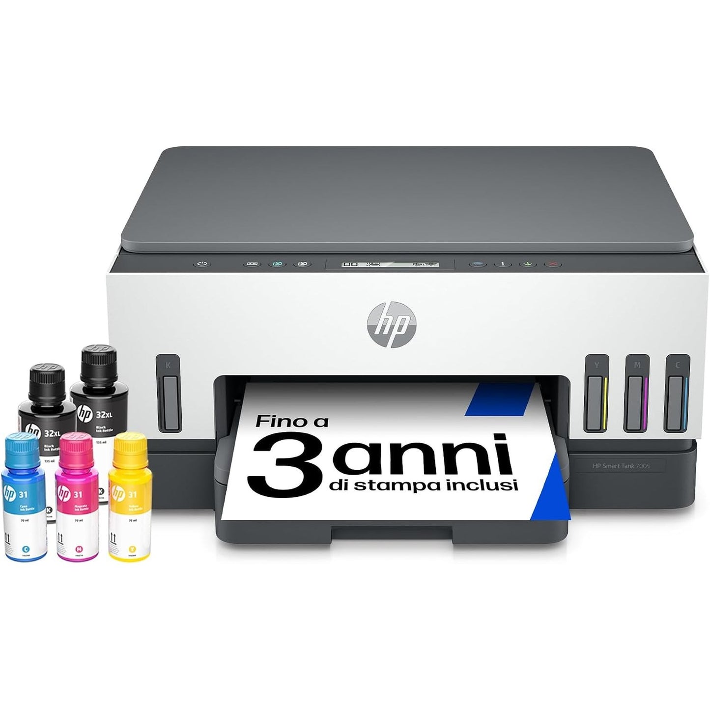 267534 - HP Printer Shumëfunksional Smart Tank 7005 3-në-1 (Wi-Fi Printim Dupleks), rezervuar i madh boje, rendiment i lartë, printim me cilësi të lartë