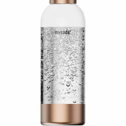 252656 - Mysoda Shishe uji premium 1 litërshe pa BPA për makinat e ujit të gazuar, kapak dhe bazë çeliku inox - bakri