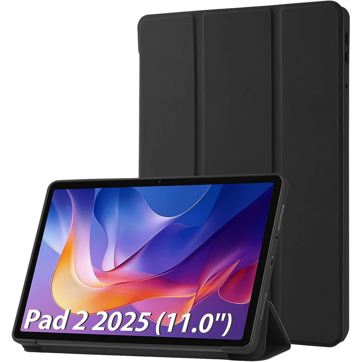 310611 - SIMPEAK MBROJTËSE E Pajtueshme ME XIAOMI REDMI PAD 2 2025 11 INÇ, ULTRA E HOLLË ME FUNKSION MBËSHTETËSE, MBROJTËSE XHEPI, E ZEZË