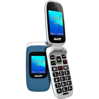 276623 - WUUM Clap Telefon me dy ekrane të palosshme, Bateri 800mAh, USB-C, Blu