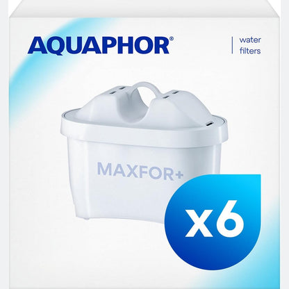 222100 - AQUAPHOR MAXFOR+ Pako 5+1 me fishekë filtri - kundër gëlqeres, klorit dhe substancave të tjera, për Aquaphor Onyx, Ametist, Jasper, Time dhe të gjitha modelet BRITA MAXTRA+ dhe MAXTRA, 6 copë (1 pako)