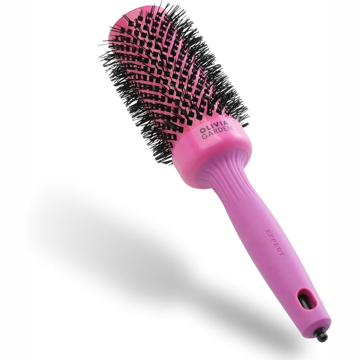 303246 - OLIVIA GARDEN Furçë Expert Blowout Shine, Rozë, 45, furçë qeramike antistatike për floke me shkëlqim