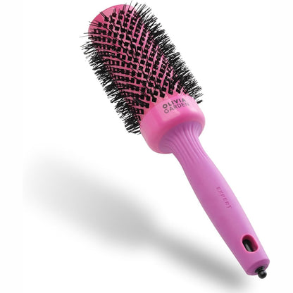 303246 - OLIVIA GARDEN Furçë Expert Blowout Shine, Rozë, 45, furçë qeramike antistatike për floke me shkëlqim