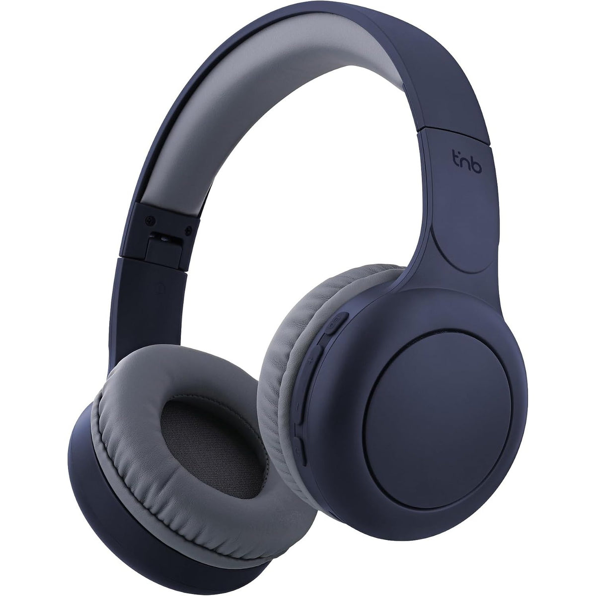 320224 - T'N'B Kufje Bluetooth pa tel, rehatshme në vesh, mbrojtëse veshësh prej shkume, mikrofon i integruar, shirit koke i rregullueshëm, jetëgjatësi baterie 24-orëshe, të lehta dhe të palosshme - blu
