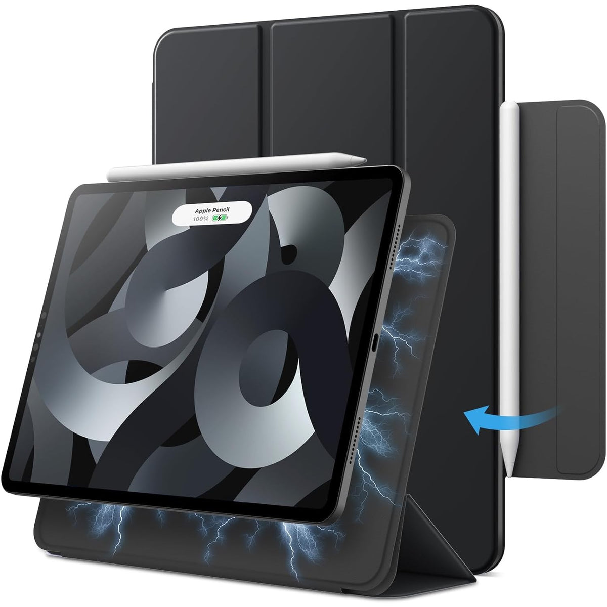 310180 - JETech Mbështjellëse magnetike për iPad Air 11" M4/M3/M2 dhe Air 5/4 10.9", ngjyrë e zezë