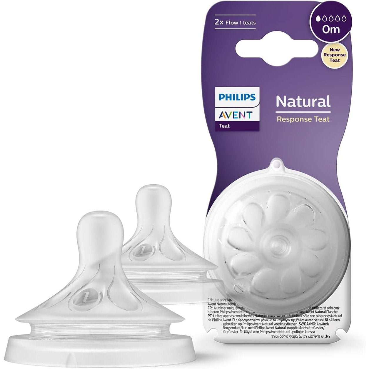 290435 - PHILIPS AVENT Biberonë Natyral 0m, pako me 2 copë, Shpejtësia e rrjedhjes 1
