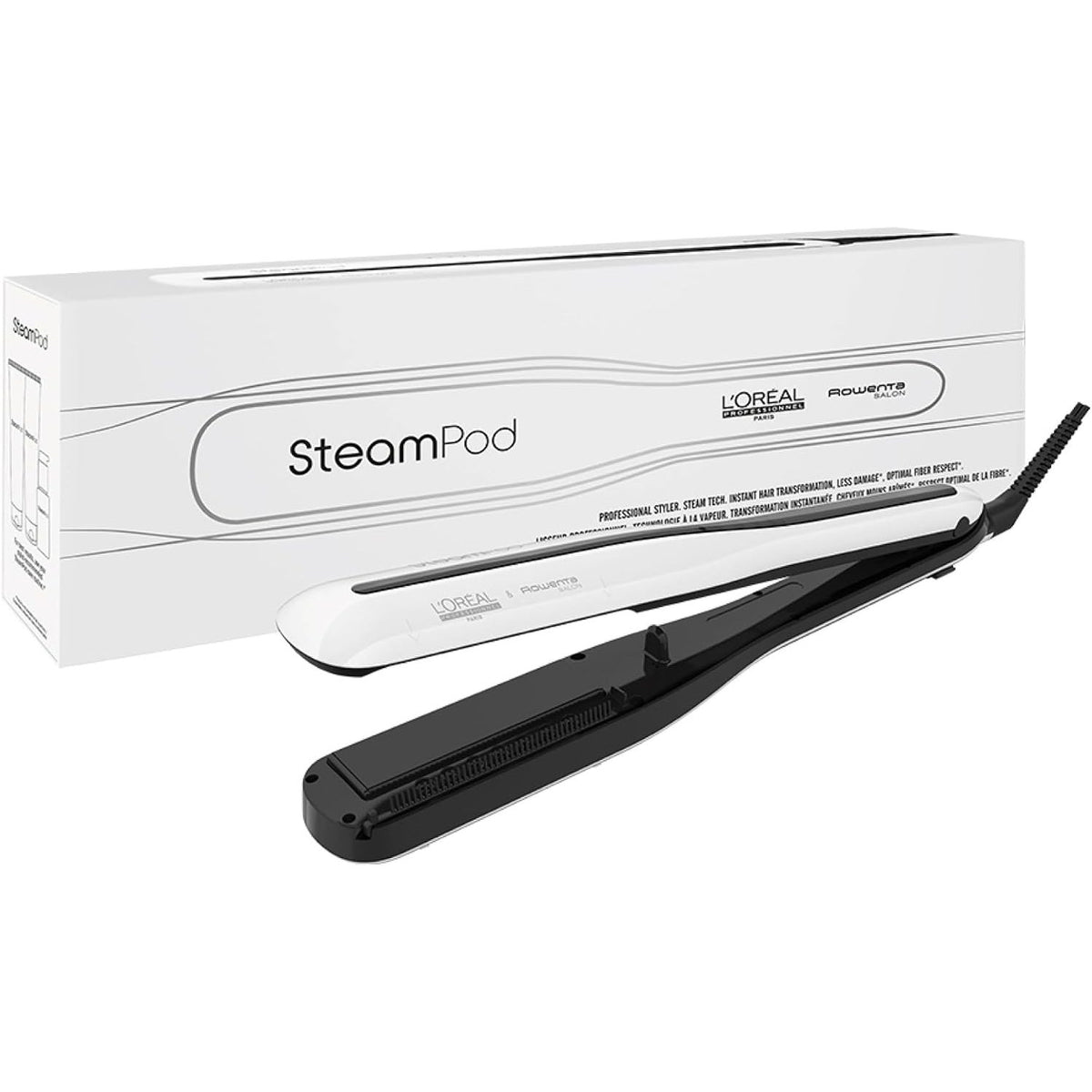 301557 - L'ORÉAL PROFESSIONNEL STEAMPOD 3, Drejtues me Avull 2-në-1, teknologji e patentuar me avull, 91% më pak dëmtim, stilim i shpejtë, për të gjitha llojet e flokëve