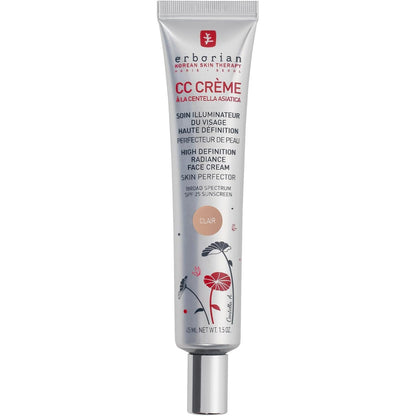 302851 - ERBORIAN Krem CC për fytyrën me Centella Asiatica, hidratim SPF 25, 45 ml, ngjyrë ari