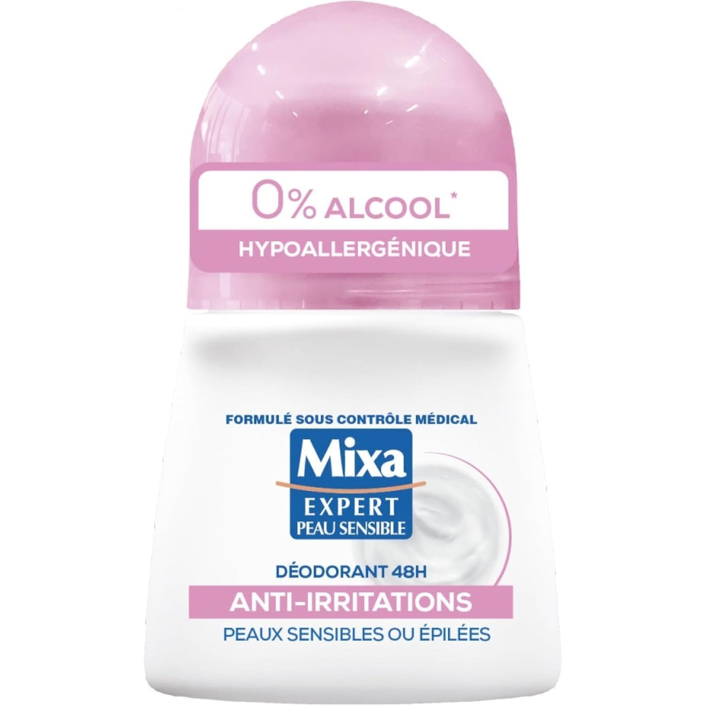 322153 - MIXA Deodorant Roll-On 48h Anti-Irritacion, 0% Alkool