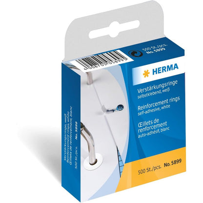 274785 - HERMA 5899 Unaza përforcuese në rul, 500 copë, Ø 12 mm, vetëngjitëse, përforcuese vrimash rezistente ndaj grisjes, mat, bosh, transparente