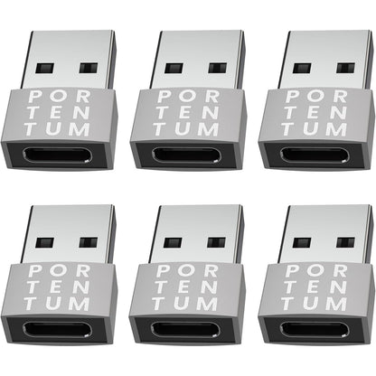 267467 - ADAPTUES PORTENTUM USB C Femër në USB A Mashkull 2.0 - Shpejtësi 480 MB - Trup Zinku - Peshon 4 Gramë