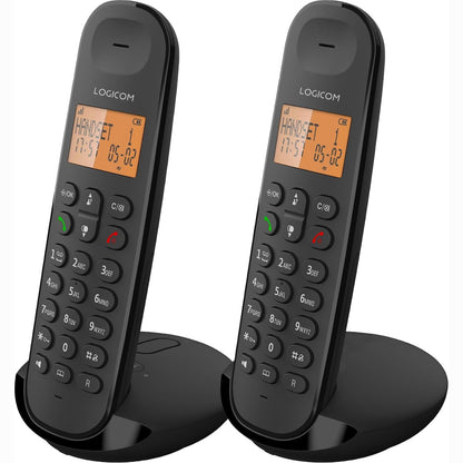 299418 - LOGICOM Telefon fiks pa tel ILOA 255T me sekretarinë telefonike/regjistrues, Duo, telefona analogë dhe DECT, i zi