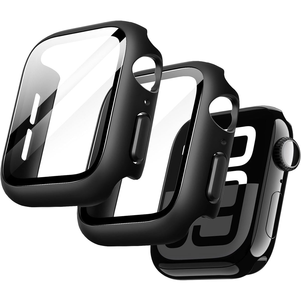 310550 - JETech Mbështjellëse me mbrojtëse ekrani për Apple Watch Series 11/10, 46mm, e zezë