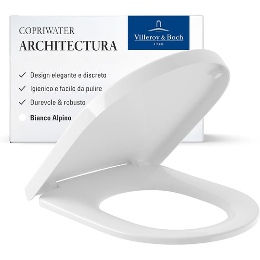 204073 - VILLEROY & BOCH Kapaku i Tualetit Architecture Omnia 98 M9d1 98 M9d101, në Ngjyrë të Bardhë Alpin