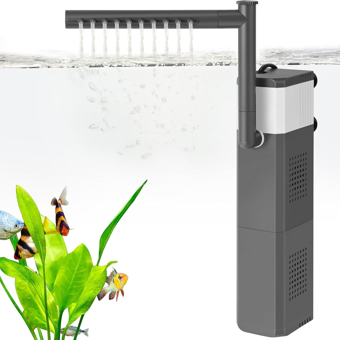 262714 - VILLNO Filtër Akuariumi 12W 700LPH për Akuarium 60-180L, 3-në-1 me Sfungjer Biokimik
