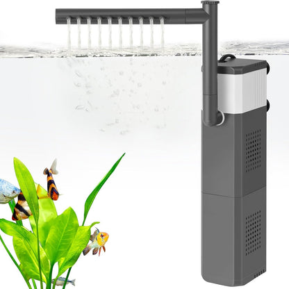262714 - VILLNO Filtër Akuariumi 12W 700LPH për Akuarium 60-180L, 3-në-1 me Sfungjer Biokimik