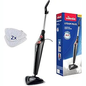160623 - VILEDA Steam Plus me Power Pad, Fshesë me Avull, Eliminon 99.9% të Baktereve dhe Viruseve, Ideale për Qilima, Tapete dhe Të Gjitha Llojet e Dyshemeve, Pa Përdorimin e Detergjentëve