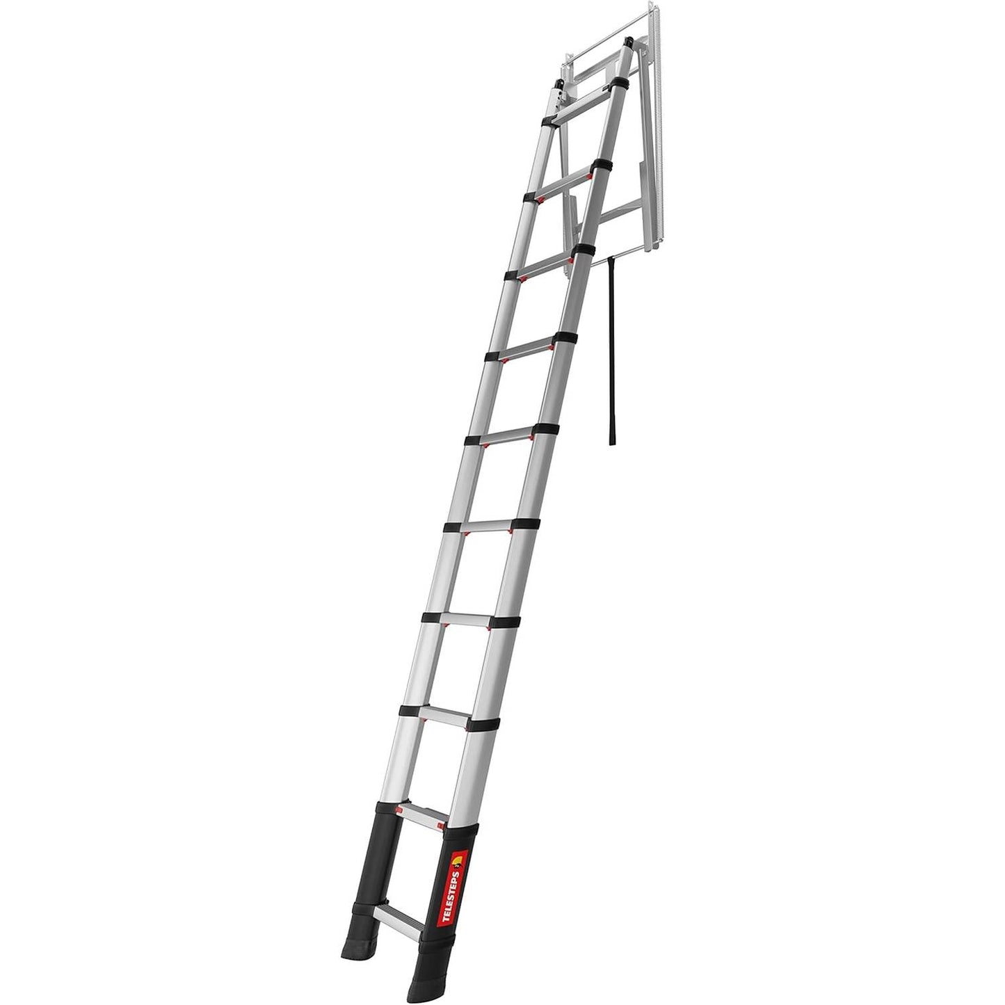 221004 - TELESTEPS Shkallë për në katin e sipërm, 2.95 m, prodhuar në Suedi, Loft Line, shkallë kompakte, profil anti-rrëshqitje, EN 14975, 72527-541