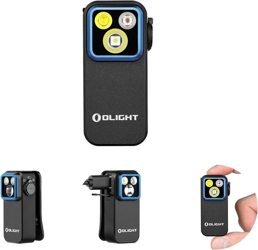 217370 - OLIGHT Dritë dore Oclip Pro, 3 burime drite, 5 mënyra, 500LM, 120M, jetëgjatësi baterie 144 orë, rikarikueshme EDC Type-C, IPX6