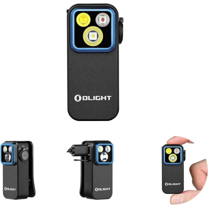 250593 - OLIGHT Dritë dore LED Oclip Pro Mini, 500 LM, rikarikueshme USB-C, llambë me kapëse IPX6, dritë prozhektor, dritë e kuqe, për vrapues, kamping dhe urgjenca