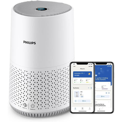 162074 - PHILIPS Pastrues Ajri Seria 600 me Sensor Inteligjent, Filtri HEPA (Largon 99.97% të Ndotësve) - Ideal për Alergji, Mbulon Sipërfaqen deri në 44m2, Kontrollues përmes Aplikacionit, Ngjyra e Bardhë (Modeli: AC0651/10)