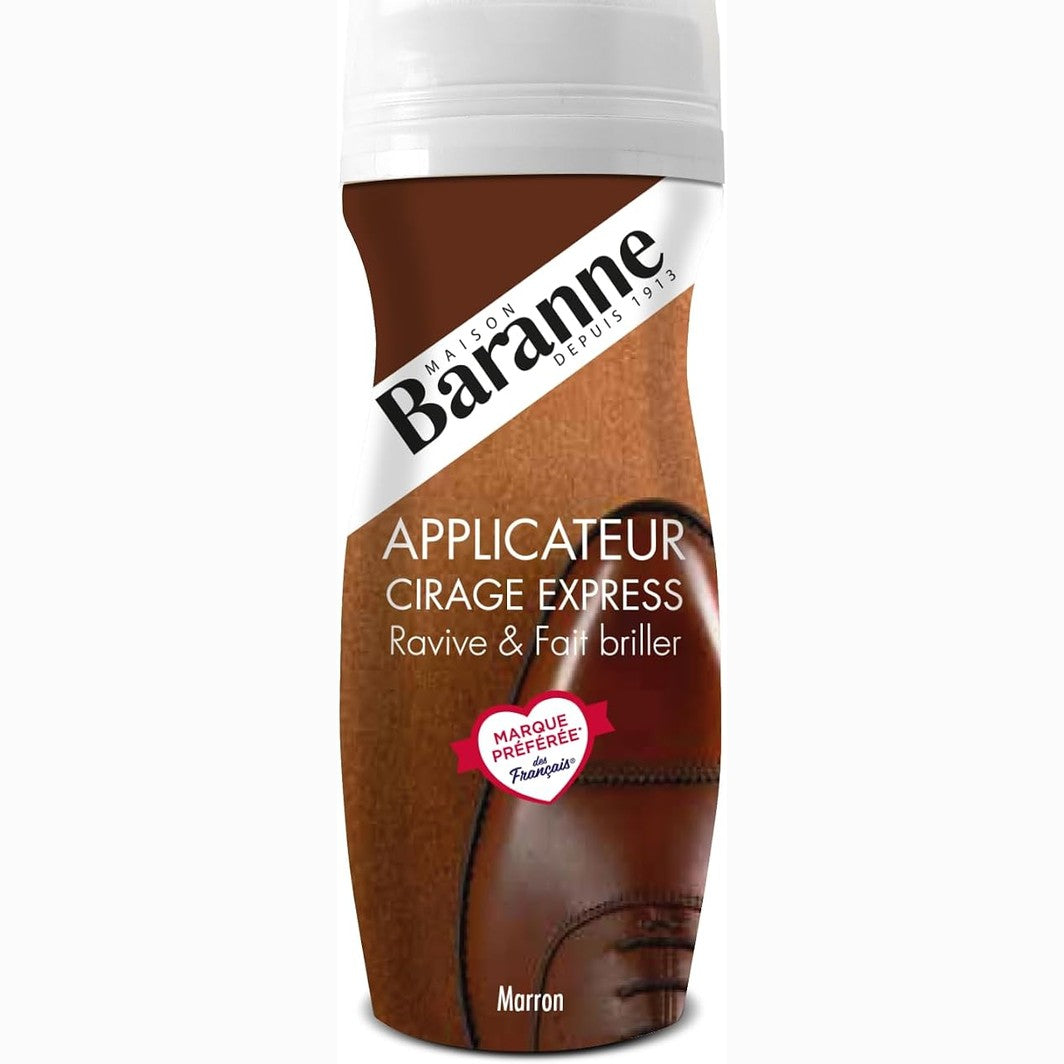 319201 - BARANNE - Aplikues për lustrim lëkure, ngjyrë kafe, 75ml, shkëlqim intensiv për këpucë dhe aksesorë lëkure