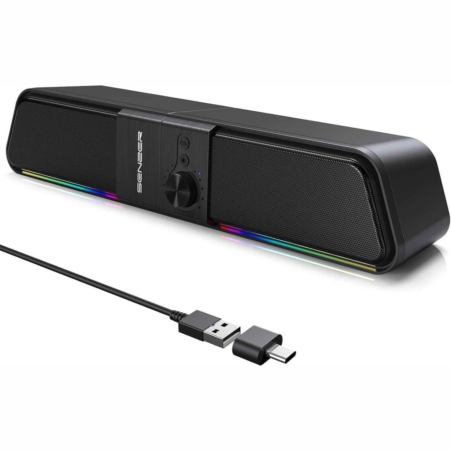 273838 - SENZER CS20 Altoparlant për PC, Altoparlantë Soundbar për Lojëra Bluetooth me Fuqi USB për PC (Pa Jack 3.5 mm)