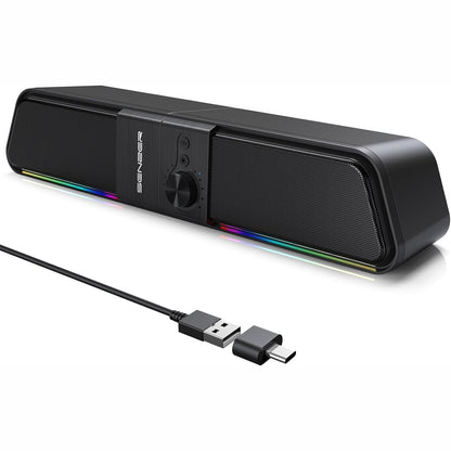 273838 - SENZER CS20 Altoparlant për PC, Altoparlantë Soundbar për Lojëra Bluetooth me Fuqi USB për PC (Pa Jack 3.5 mm)