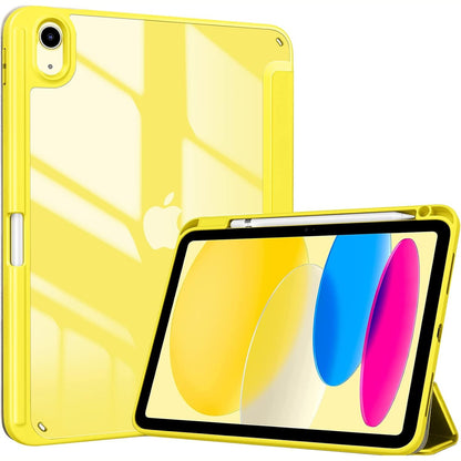 269260 - PROCASE Mbështjellëse për iPad 11 inç (A16) 2025, iPad i gjeneratës së 10-të 10.9 inç në vitin 2022, Mbështjellëse e re e përmirësuar me mbajtëse stilolapsi, Mbulesë mbrojtëse kundër rënies - e verdhë