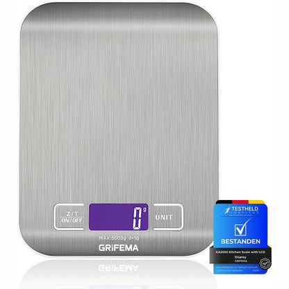335317 - GRIFEMA Peshore Kuzhine GA2002 me Ekran LED 1-5000g, Çelik Inoks