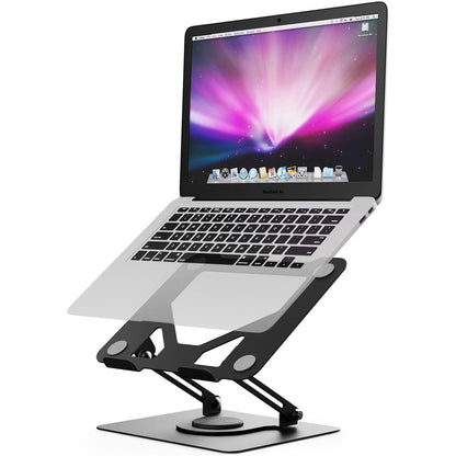 266840 - GRIFEMA Mbështetëse Laptopi Ergonomike me Rrotullim 360° GB1050, e Rregullueshme në Lartësi, e Palosshme, e Ventiluar, e Kompatibile me MacBook Air/Pro, Dell dhe Laptopët 11-17 Inç, E Zezë