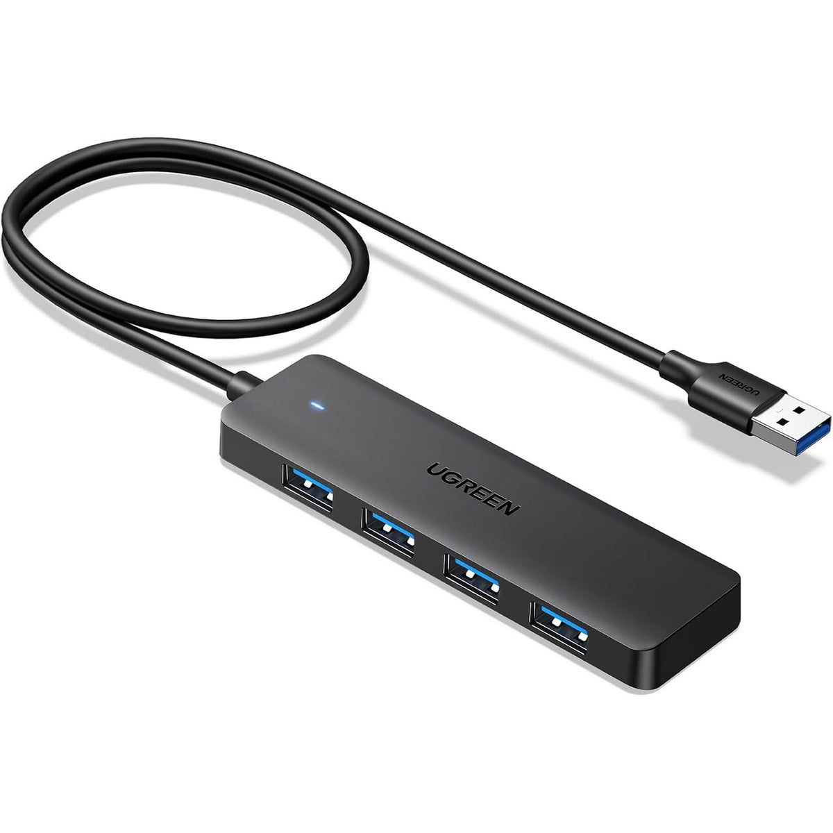 320582 - UGREEN Hub USB 3.0 me 4 Porta të Dhënash Ultra të Holla, Multiport Tipi A, Shpejtësi e Lartë 5Gbps, i pajtueshëm me MacBook, iMac, Surface, XPS, PC, Laptop, Hard Disk, Tastierë, Maus (60 cm)