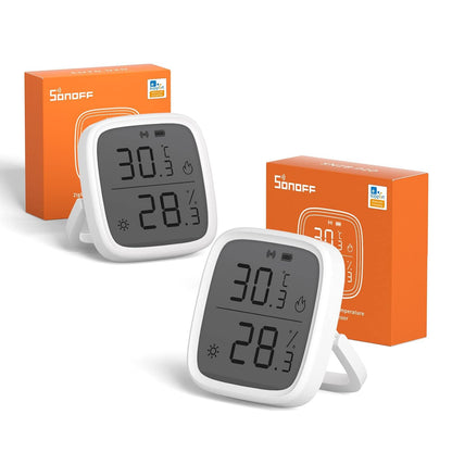 322375 - SONOFF SNZB-02D Mini ZigBee Sensor Temperature dhe Lagështie, Termometër i Brendshëm, Higrometër, Ekran LCD, i pajtueshëm me Alexa/Google Home, Pako me 2 copë