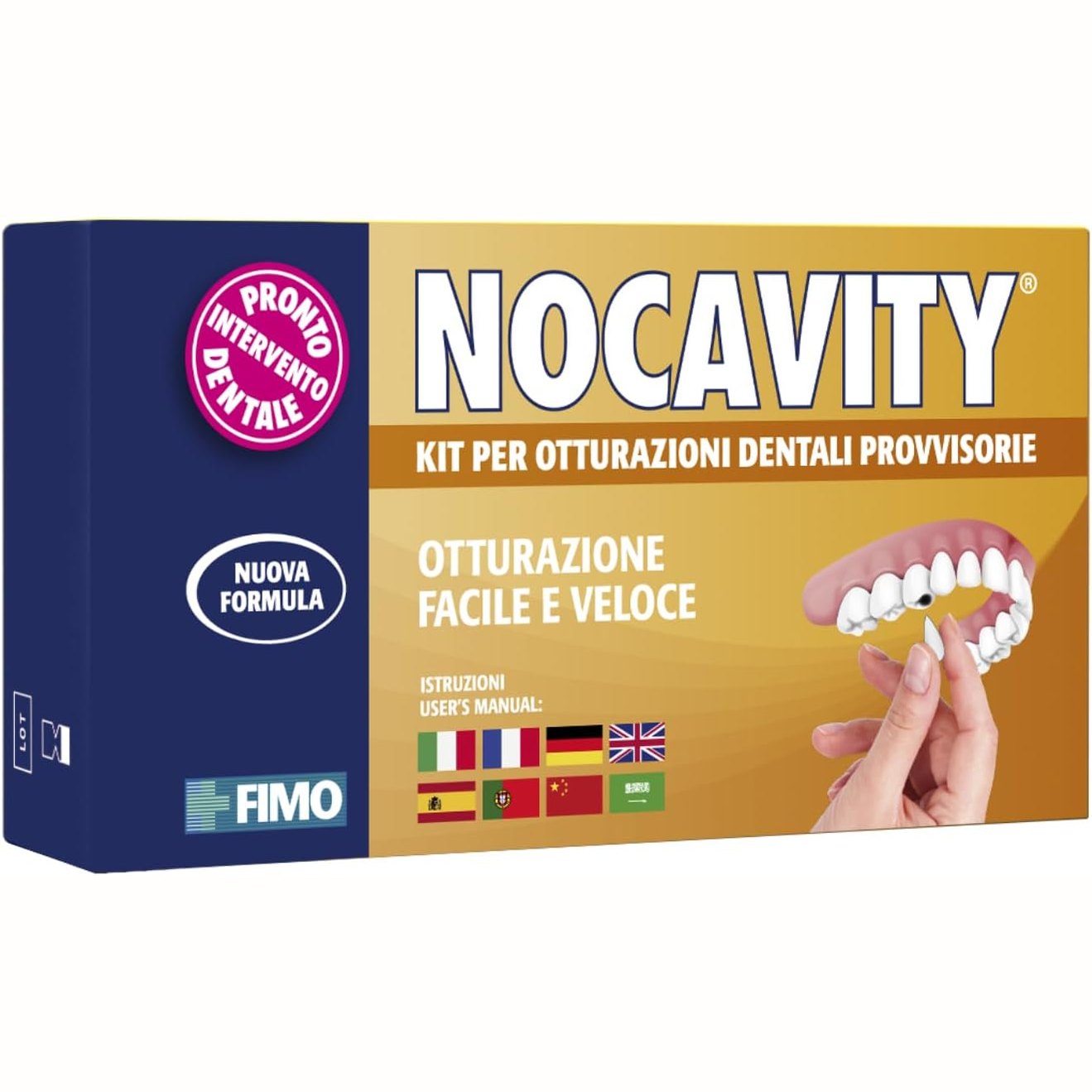 317716 - Nocavity Set për mbushje të përkohshme dentare - Izolon zgavrën e dhëmbit dhe lehtëson dhimbjen