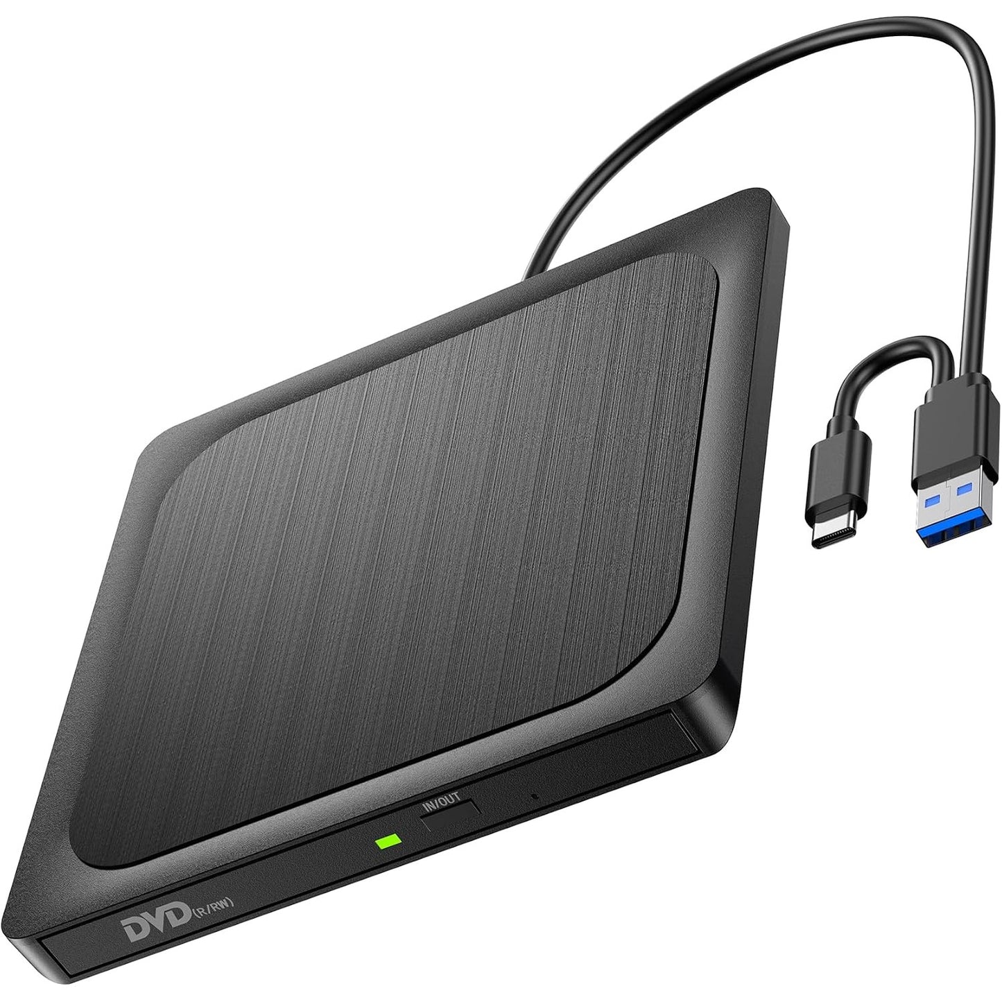 266780 - NJËSI DVD E JASHTME METALIKE, USB 3.0, DJEGËS CD/DVD±RW, PËR PC MAC DHE WINDOWS, LEXUES/SHKRUES DVD ROM, ULTRA I HOLLË