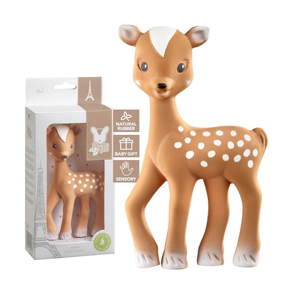317121 - SOPHIE LA GIRAFE Fanfan the Fawn, 100% Gomë Natyrale, Zhvillon 5 Shqisat, Dhuratë për të Porsalindurit