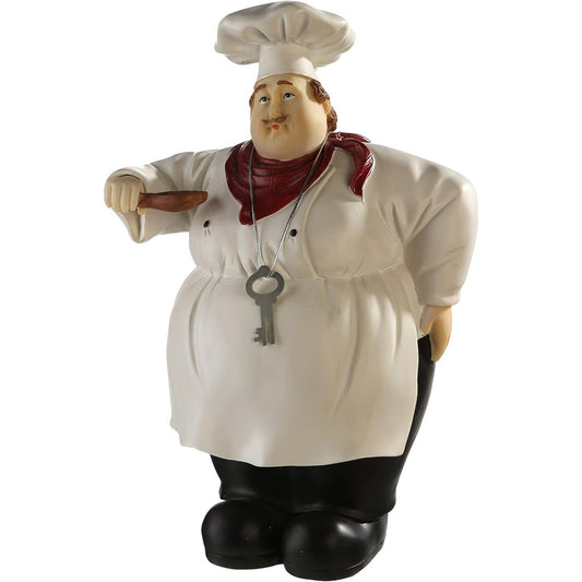 195701 - CASABLANCA - Arkë Parash ‘Luigi - Kuzhinieri’, e Bërë nga Polirezina, e Piktoruar me Dorë, e Kyçshme me Bravë dhe Çelës, Lartësi 31cm