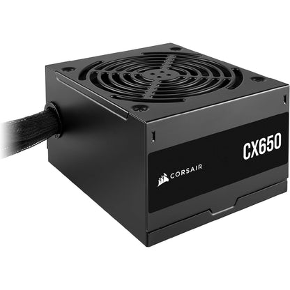 273185 - CORSAIR Furnizim me energji CX650 ATX 650W - I çertifikuar 80 Plus Bronze - Zhurmë e ulët - Kabllo të thurura - Jo-modulare - BE - E zezë