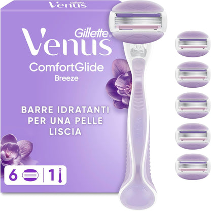 316339 - GILLETTE Briskë Venus Pro ComfortGlide Breeze për Femra, Dorezë e Ripërdorshme, 6 Fishekë Mbushës me 3 Tehe