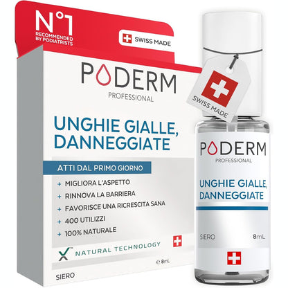 321326 - PODERM - Serum i verdhë për thonjtë me vaj - Përbërës 100% natyralë - Kujdes për këmbët/duart - 30ml