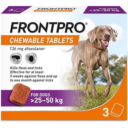 183422 - FRONTPRO Trajtim Kundër Pleshtave dhe Rriqrave për Qenë, Pesha 25-50 kg