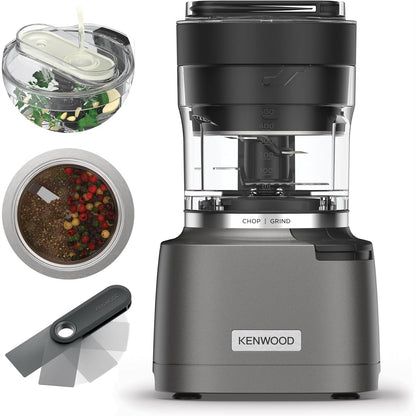 288293 - KENWOOD Duo Prep CHP80.000SI, Shumë-Grirës & Bluarës, 500ml, 800W, Tehe me Katër Tehe, Mekanizëm Bluarjeje me Shpejtësi të Lartë, Funksion Pulsi, Argjend