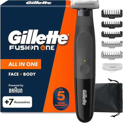 321031 - GILLETTE Brisk elektrik Fusion One Hybrid për meshkuj, ngjyra e zezë