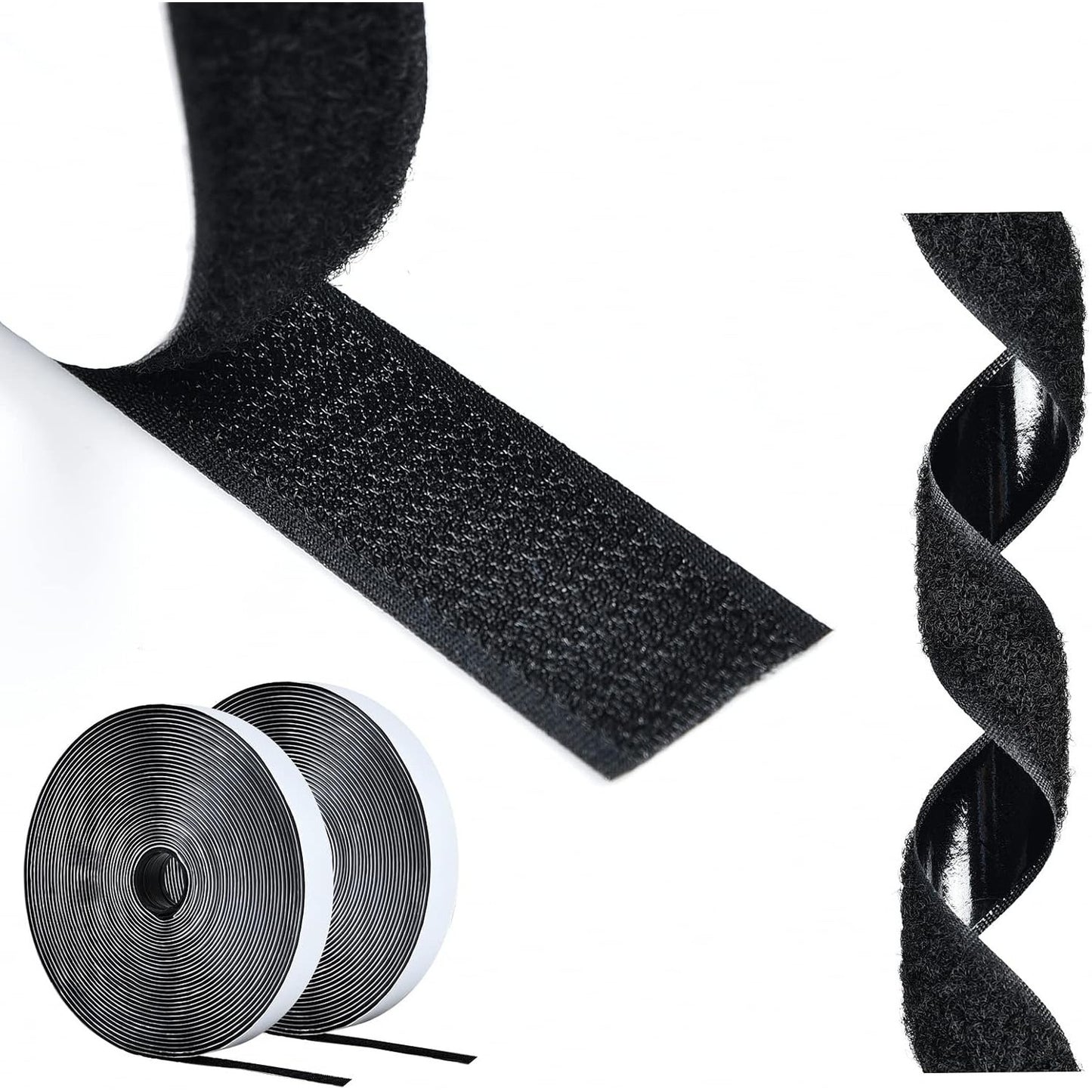 320673 - AIQInu Shirit Ngjitës me Velcro të Dyanshëm, 5 Metra, Gjerësi 20 mm, Najlon, Shumë i Fortë