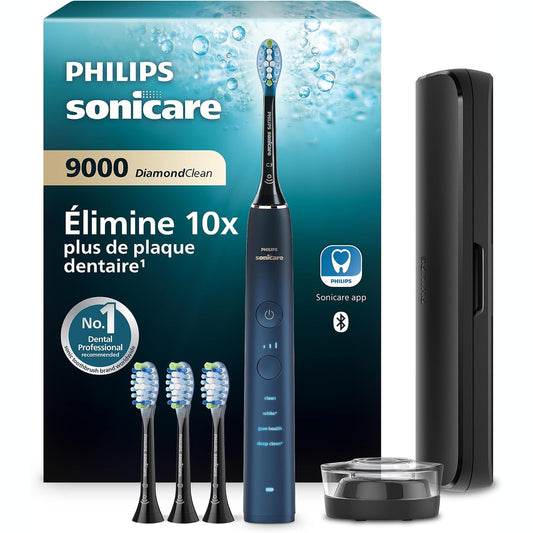 300255 - PHILIPS - Furçë dhëmbësh elektrike Sonicare DiamondClean Seria 9000, model HX9911/89, me 4 koka furçe C3 Premium Plaque Defense, ngjyrë Aquamarine