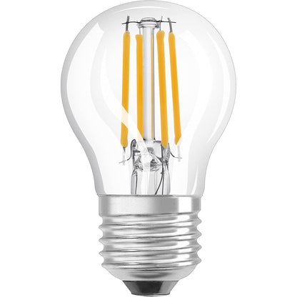 169142 - LEDVANCE Llambë LED E27 me Formë Mini-Sfere, Dizajn Filamentesh, WiFi 4W (470 lumen), Zëvendëson Llambën Inkandeshente 60W, me Errësim, Ngjyra e Bardhë e Ngrohtë, e Pajtueshme me Alexa dhe Google Assistant, Njësi në Pako