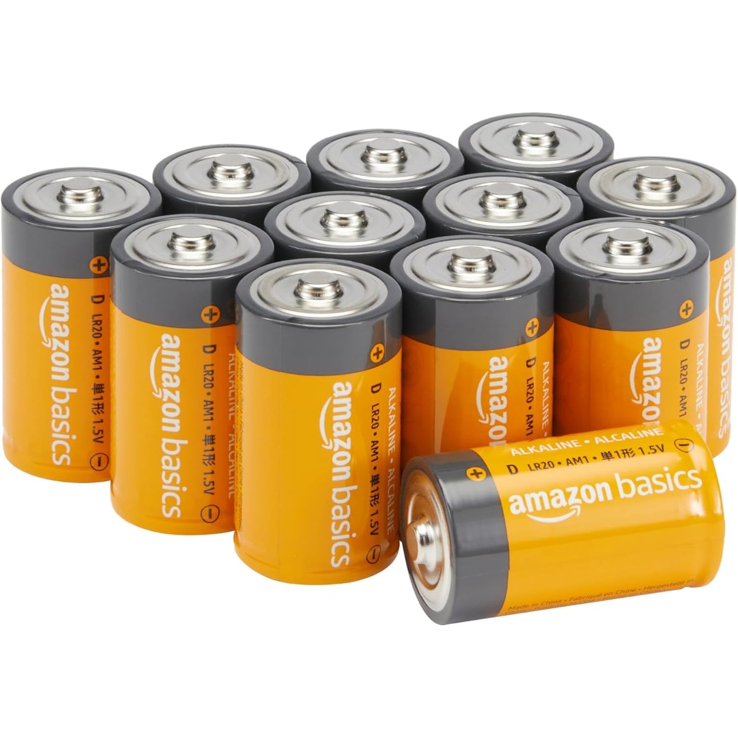 273582 - AMAZON BASICS Bateri alkaline shumëfunksionale të tipit D me 12 copë, 1.5V, afat ruajtjeje 5-vjeçar